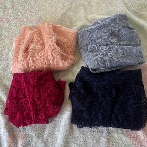 Lace Panties Collection - Navy, Burgundy, Peach, Gray